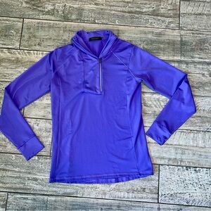 Ralph Lauren women’s half zip pullover sweater top. Purple. Preppy golf top.